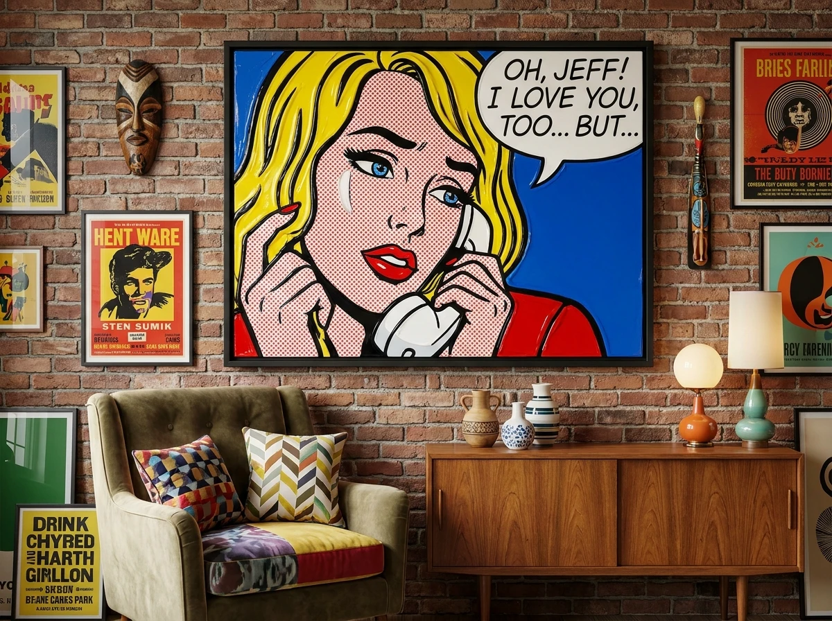 Le Tableau Rétro et Pop Art pour l'Humour et la Couleur