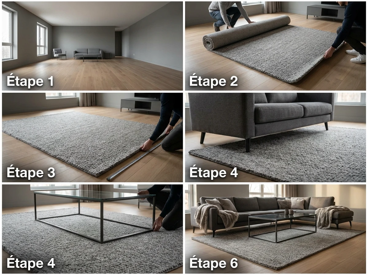 Le Tapis En Laine Gris Chiné