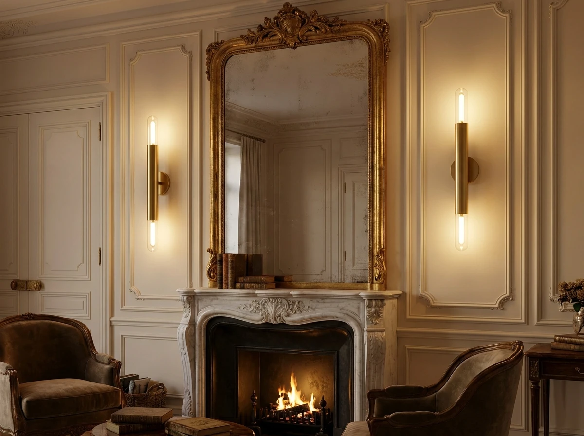 Les appliques murales et le miroir lumineux