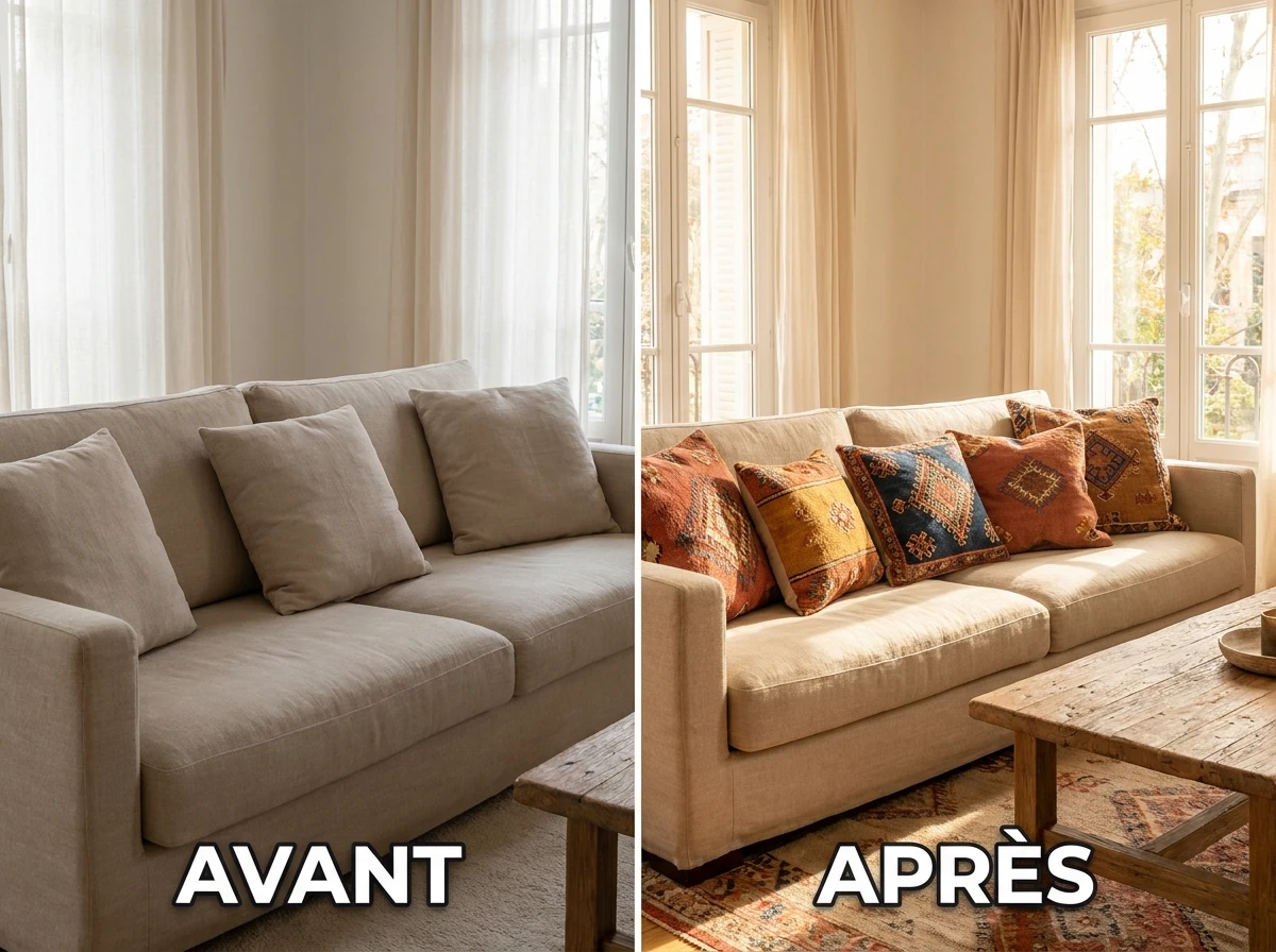 Les Coussins en Kilim ou Broderie Ethnique