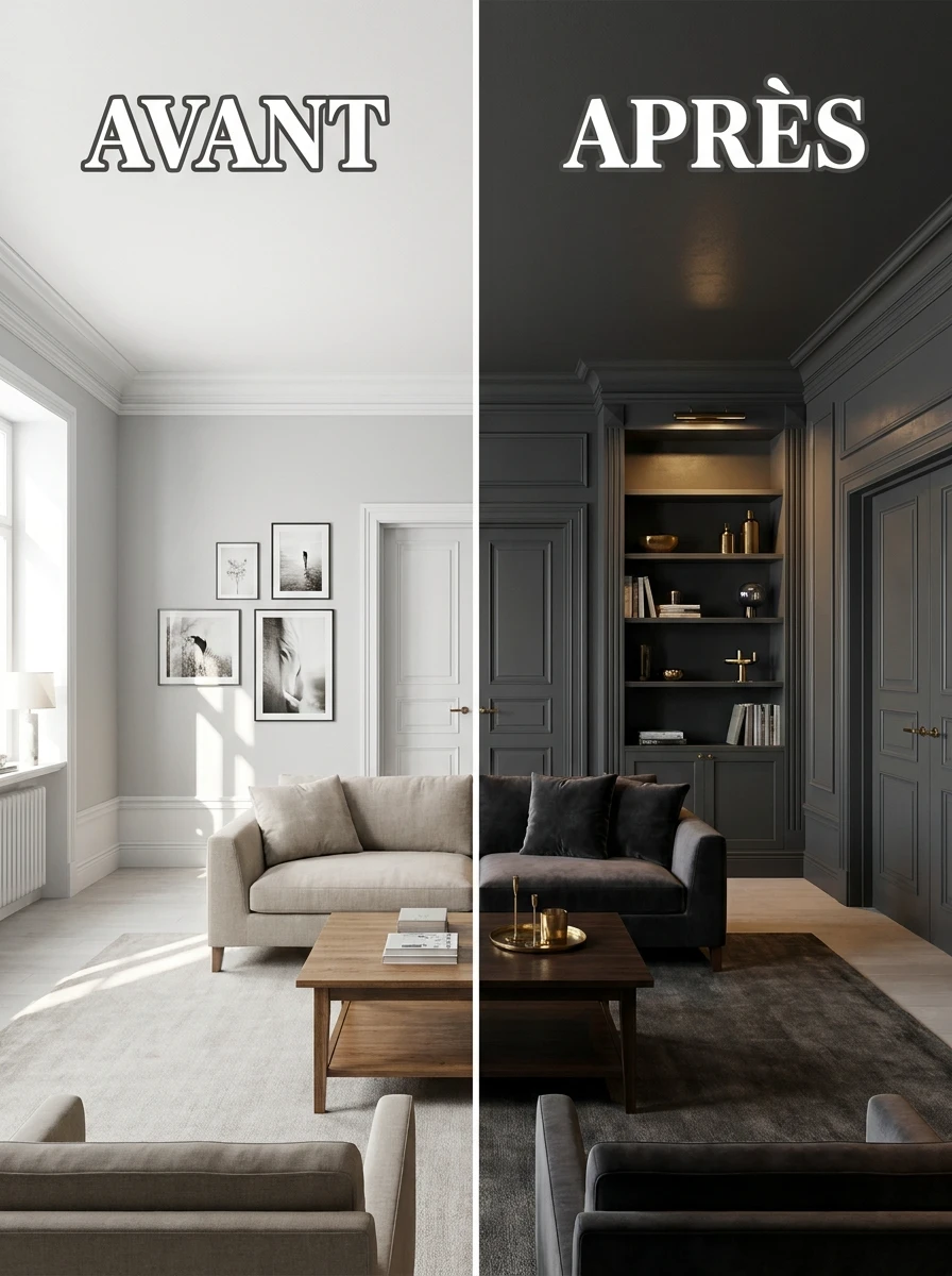 Oser le Color Drenching en Gris Profond pour l'Effet Théâtral