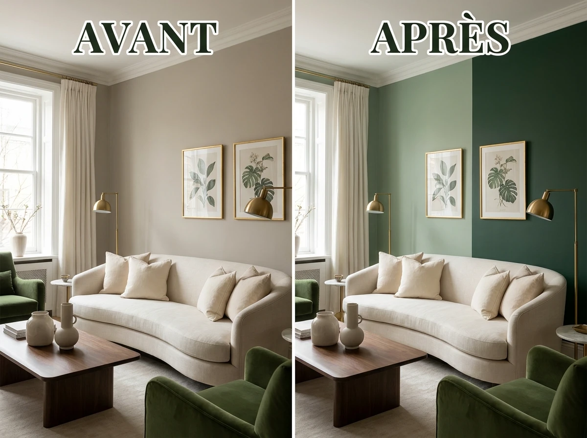 Oser le Salon Vert Sauge ou Vert Profond