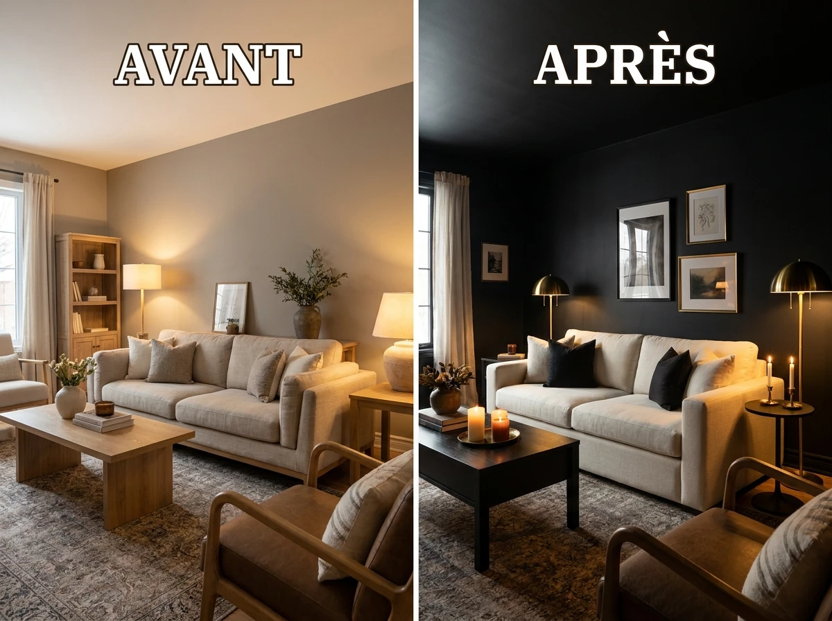 Peindre les Quatre Murs en Noir Mat : l'Immersion Totale