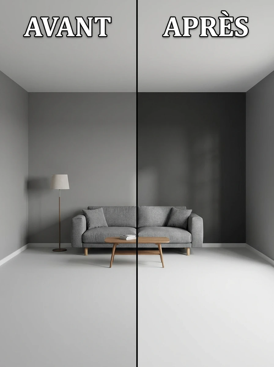 Peindre un Seul Mur en Gris Plus Foncé pour le Contraste