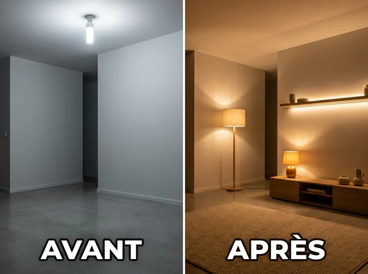 Penser l'éclairage pour salon minimaliste