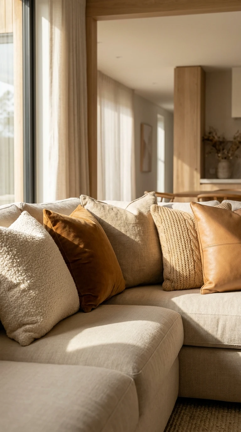 Poser des Coussins en Matières Nobles et Variées