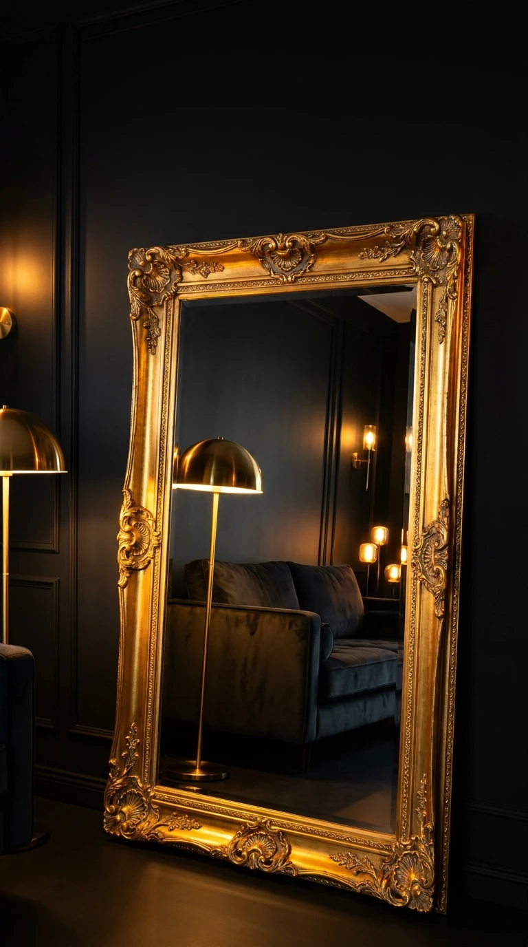 Poser un Grand Miroir Doré pour Amplifier la Lumière