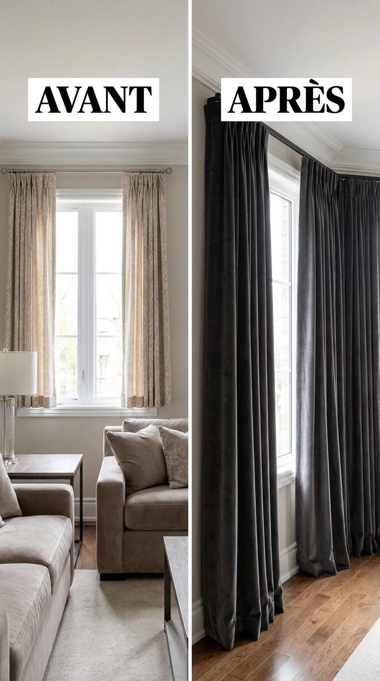 Rideaux Longs du Plafond au Sol
