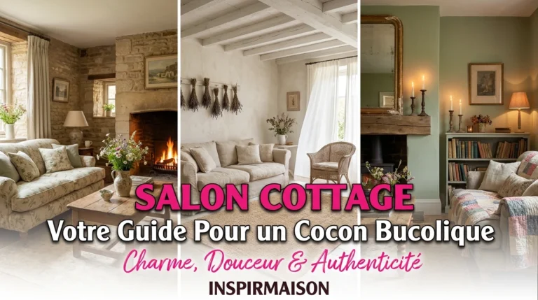 Trois salons cottage inspirants, cheminées, canapés confortables, ambiance bucolique et authentique.