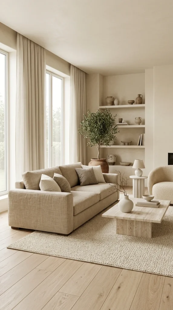 Le Salon Beige Naturel, l'Élégance dans la Retenue