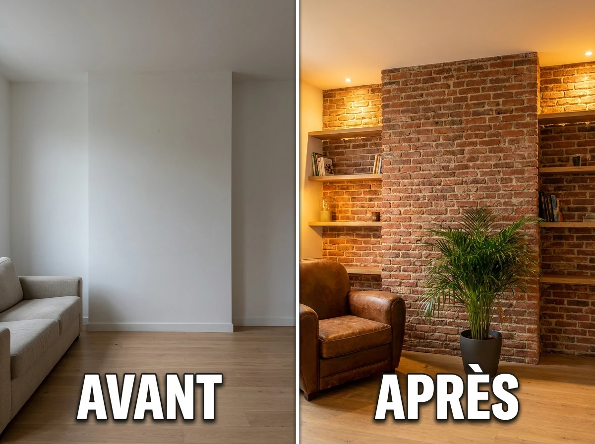 Un mur de brique apparente comme point focal