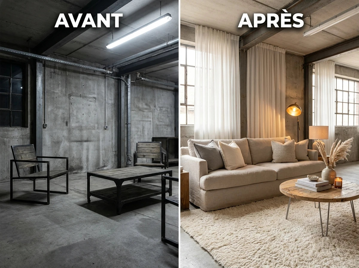 Un style industriel adouci: l'approche