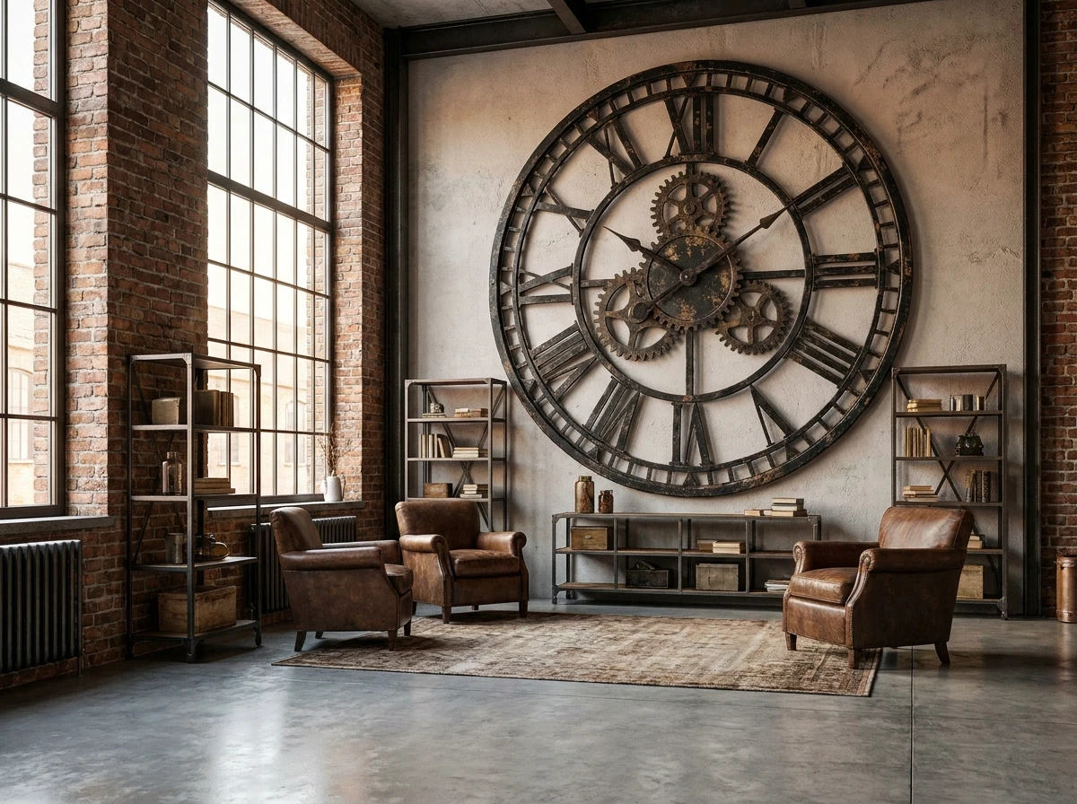 Une horloge industrielle XXL