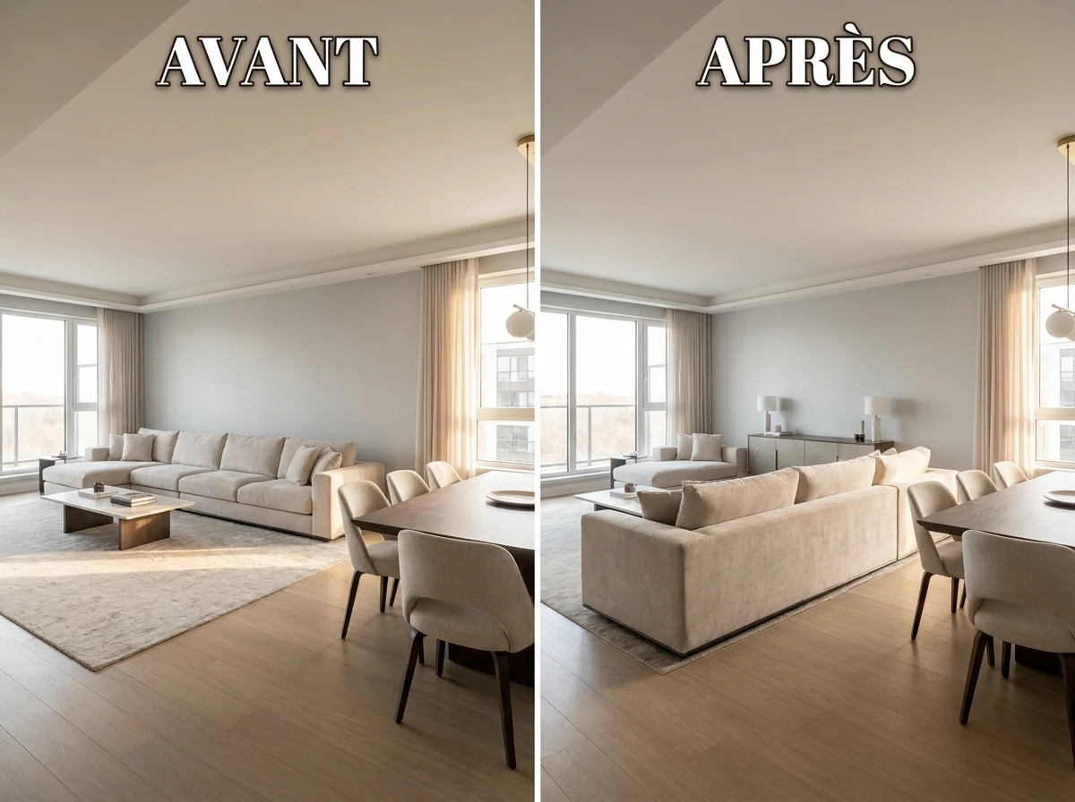 Utiliser le Canapé comme Cloison Visuelle entre les Zones