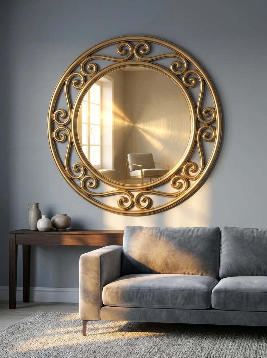 Utiliser un Miroir à Cadre Doré pour la Lumière