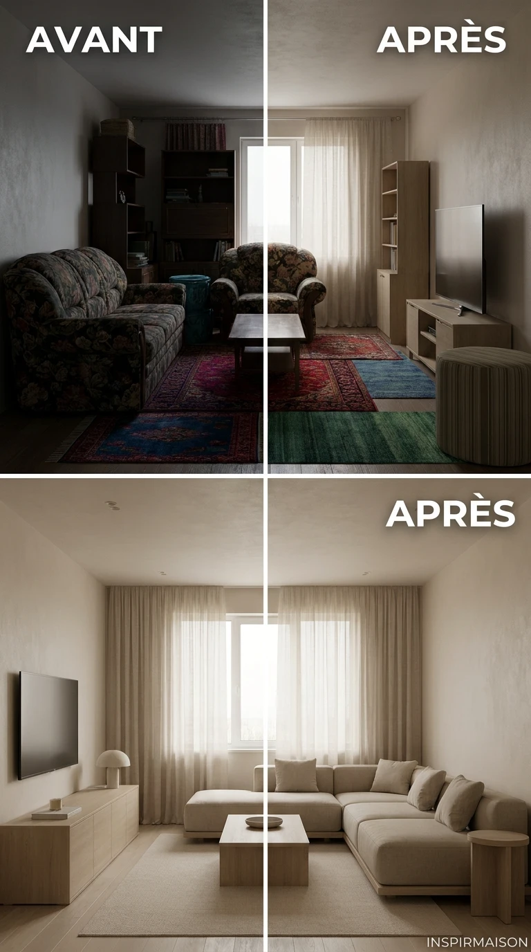 Adapter le salon beige cocooning à un petit espace