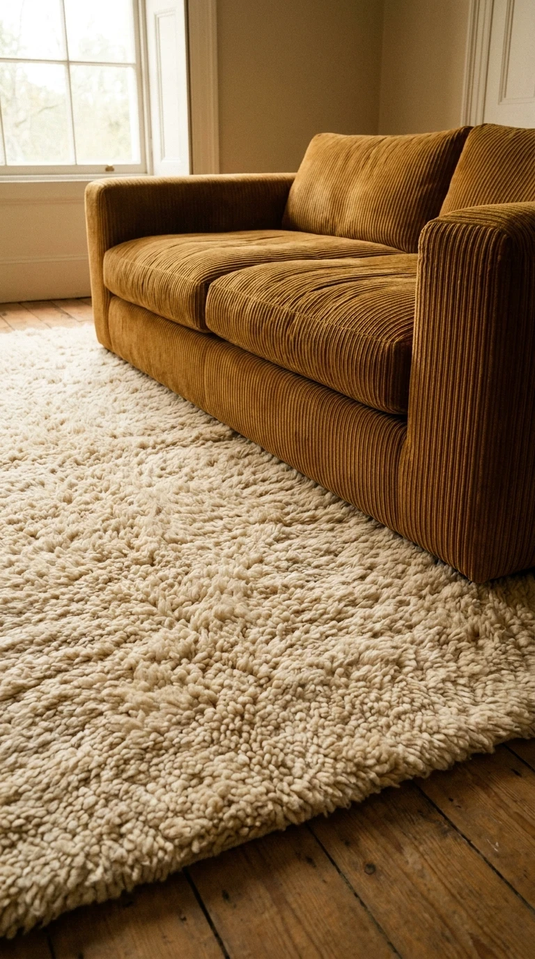 Associer le canapé à un tapis épais