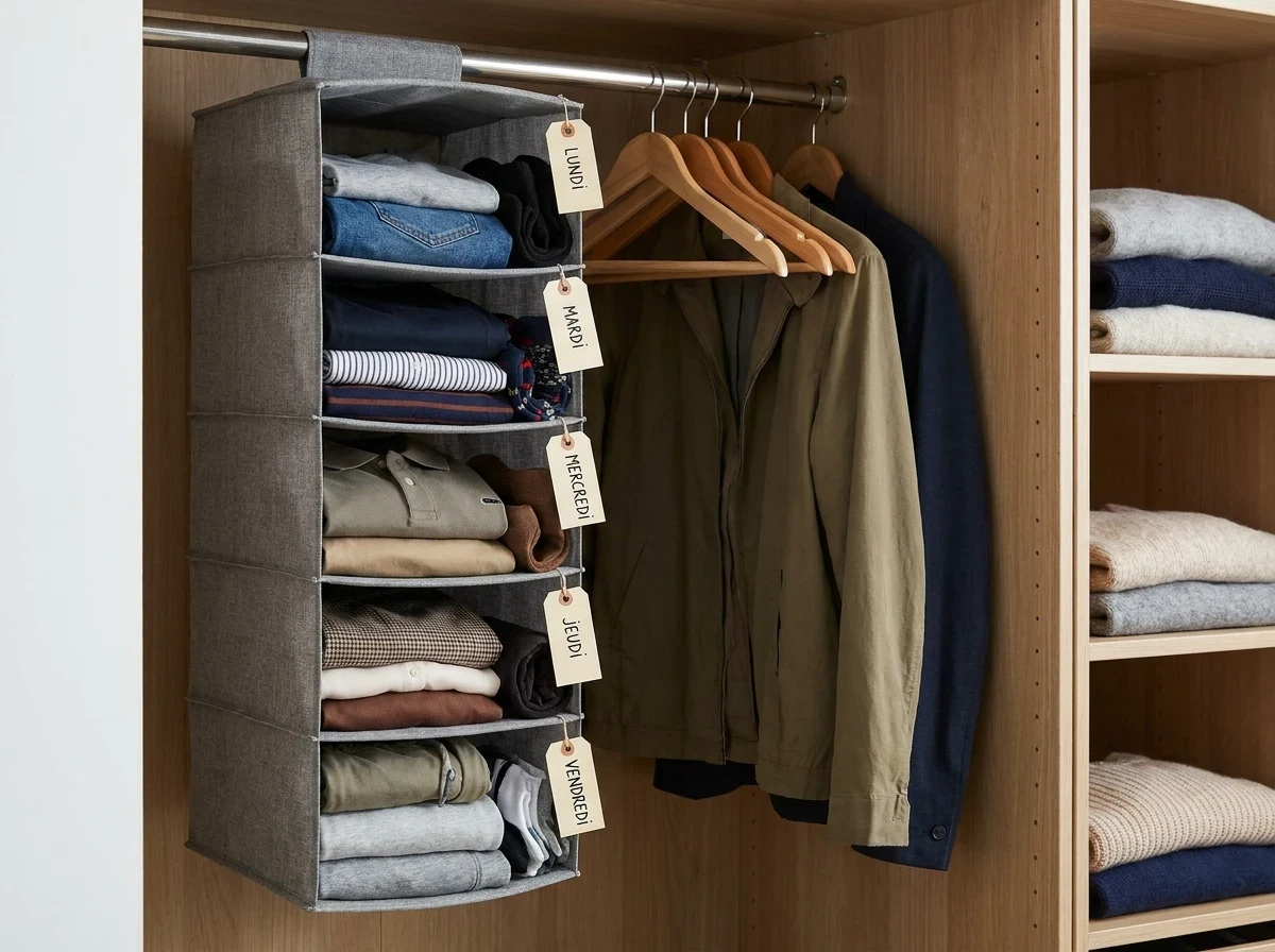 Astuce 4 : Le Casier Semainier pour les Tenues du Quotidien