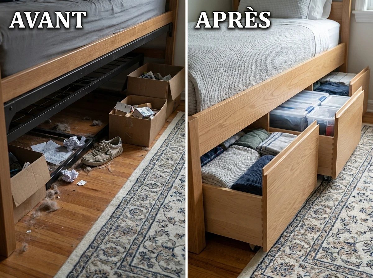Astuce 6 : Exploiter l'Espace Sous le Lit