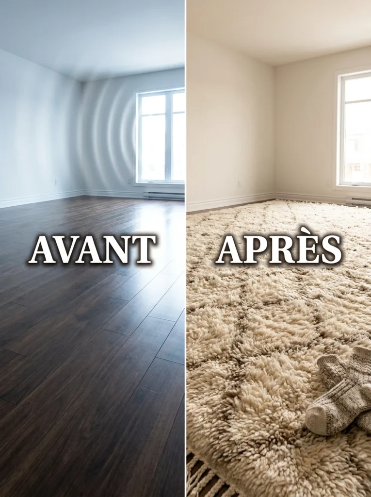 Les tapis épais pour absorber les sons de pas