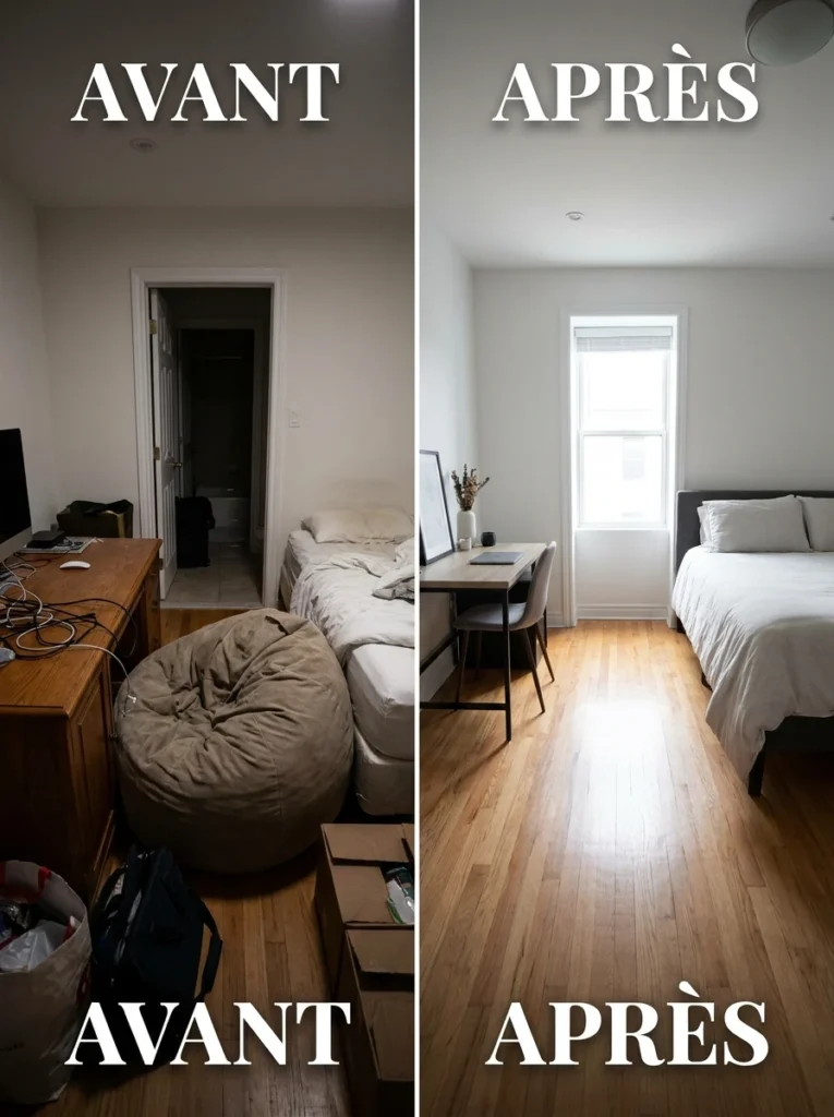 L'organisation de la chambre et la circulation