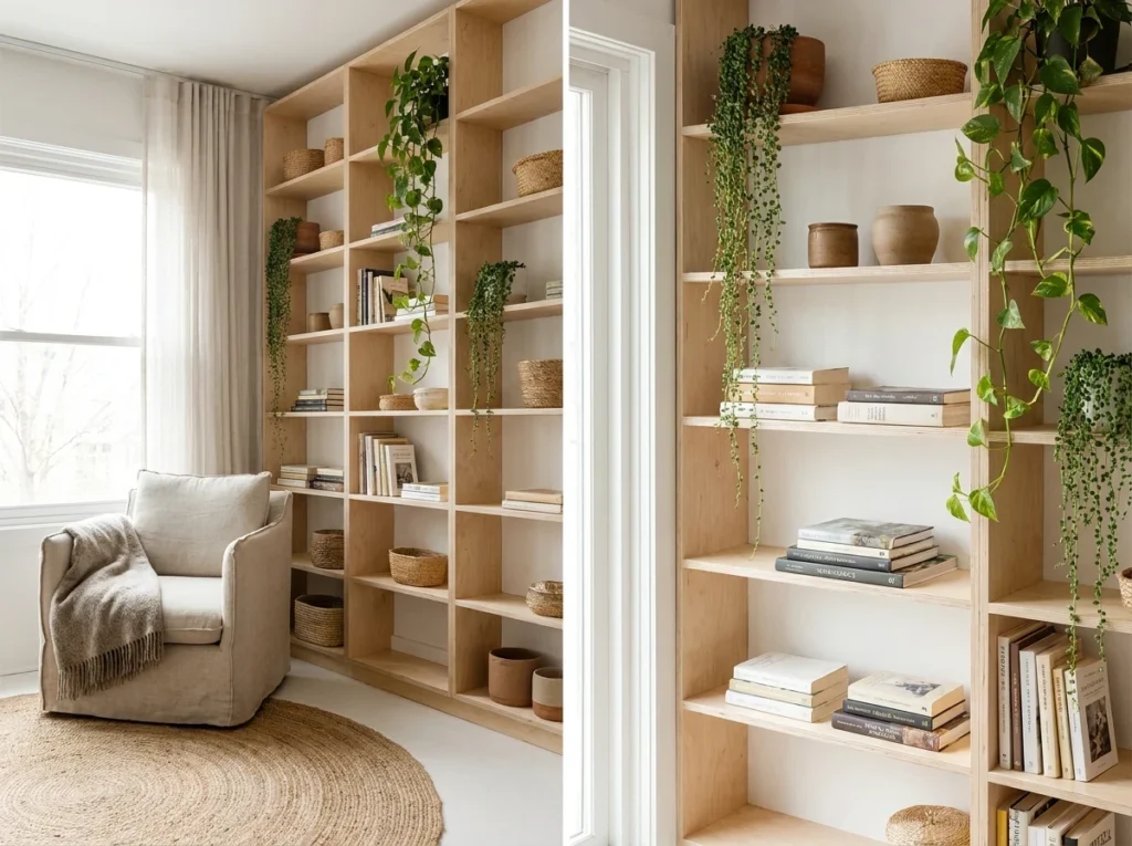 La Bibliothèque Version Naturelle - Bois Clair et Plantes
