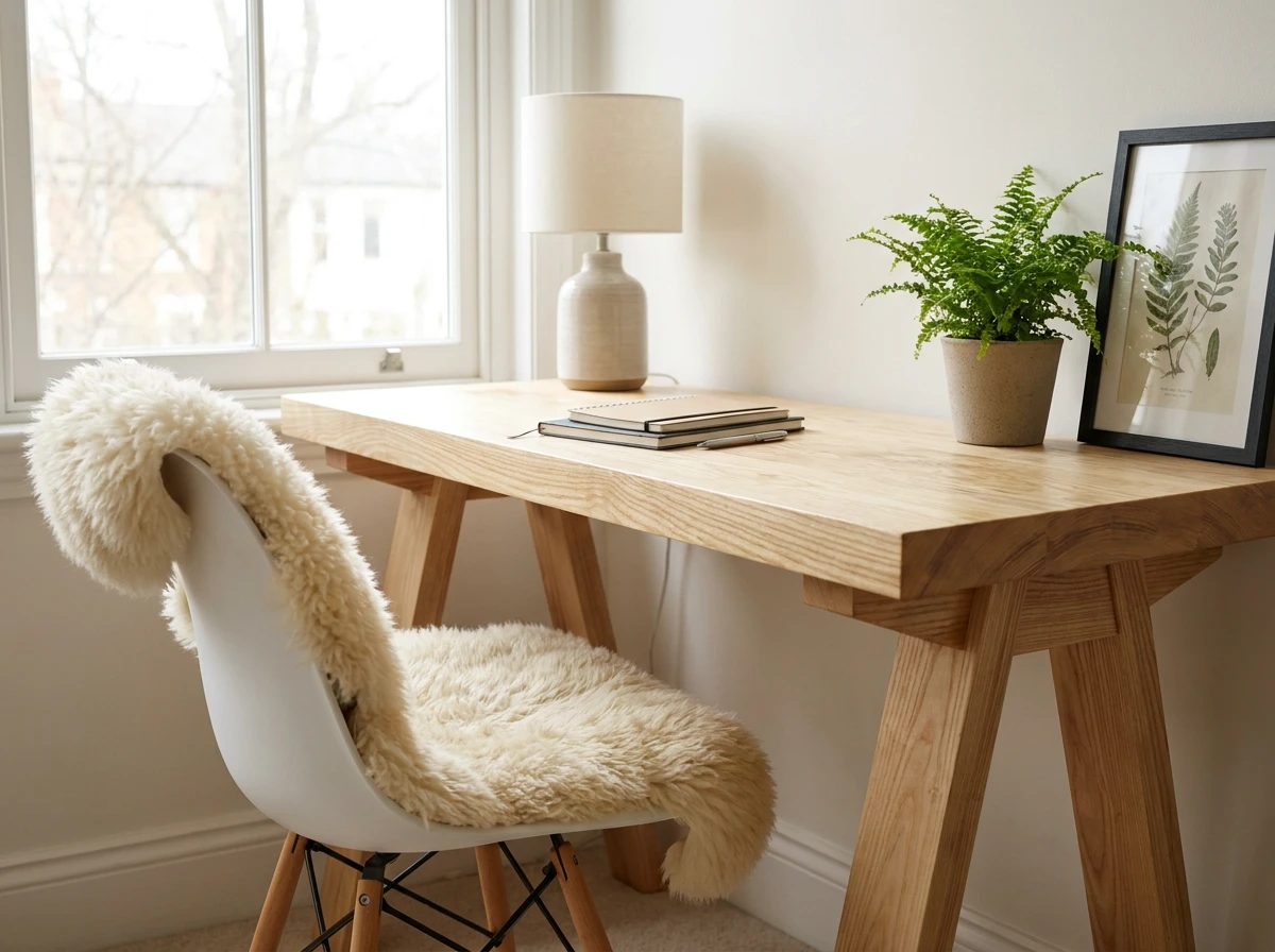 Bureau bois naturel: Style scandinave et chaleureux
