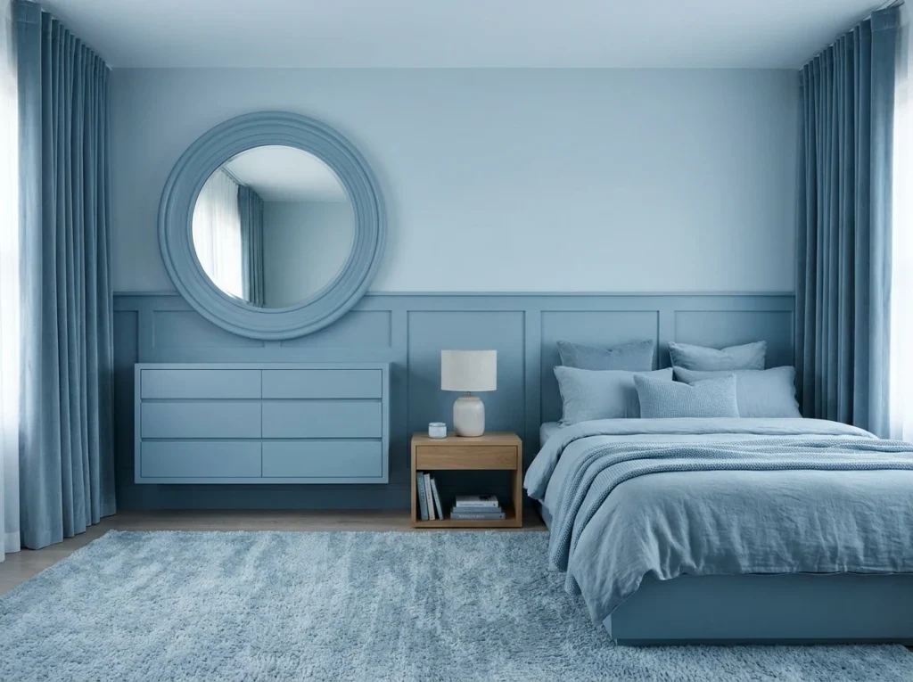 Le miroir assorti à la palette de la chambre