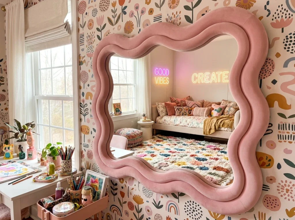 Le miroir ondulé pour une chambre plus expressive