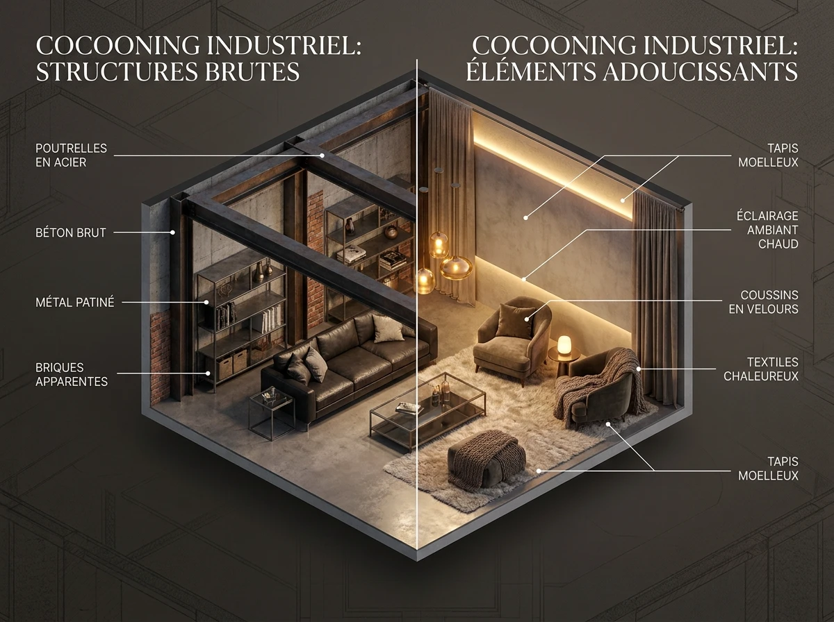 Comprendre la logique du style industriel cocooning