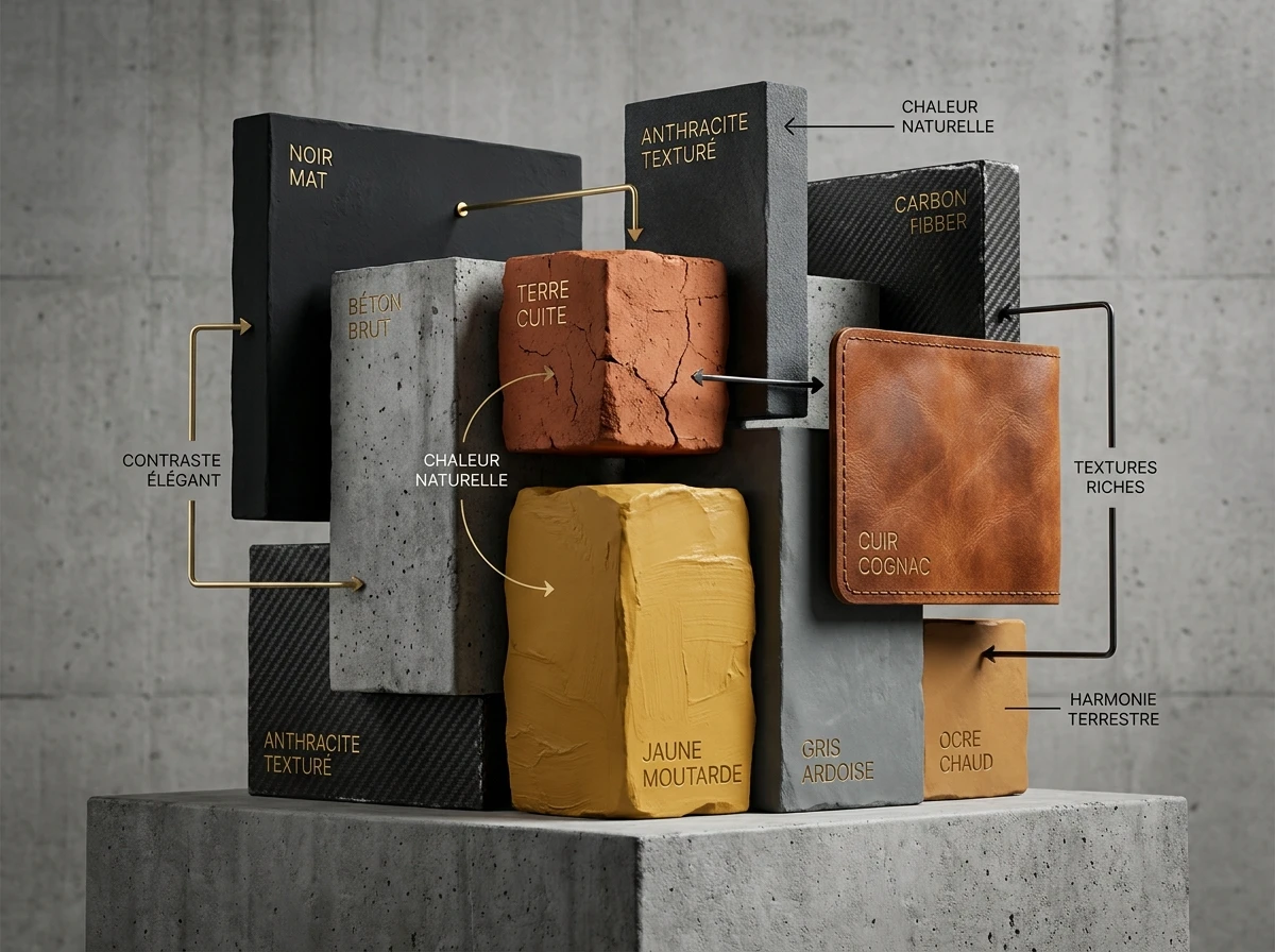 Deuxième duo : les couleurs sombres et les teintes chaudes