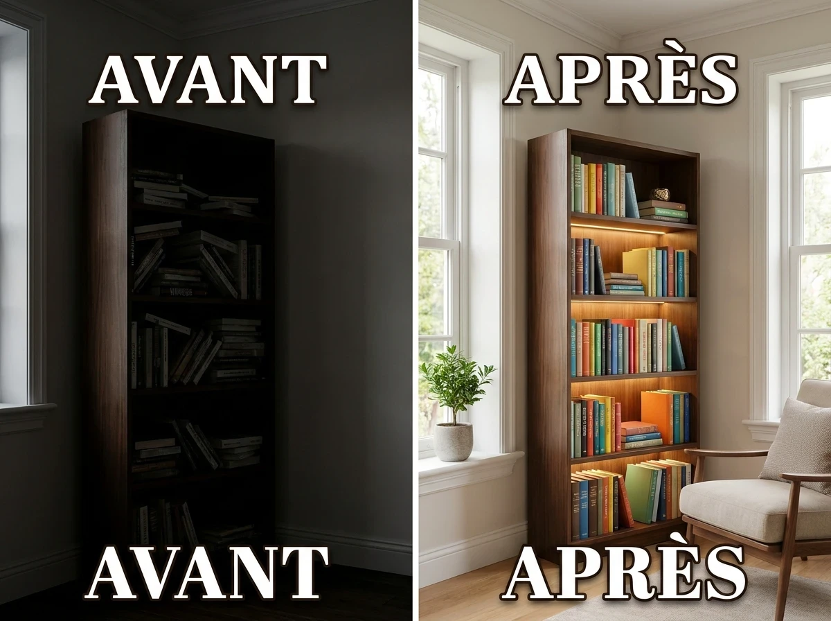 Erreur 3 : Placer la bibliothèque sans penser à la lumière