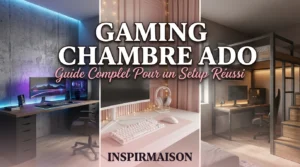 Trois chambres gaming ado modernes avec setups variés et éclairage LED.