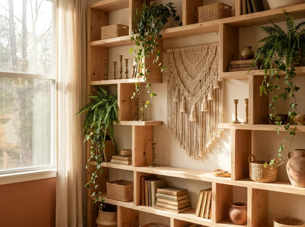 La Bibliothèque Version Bohème - Asymétrie et Macramé