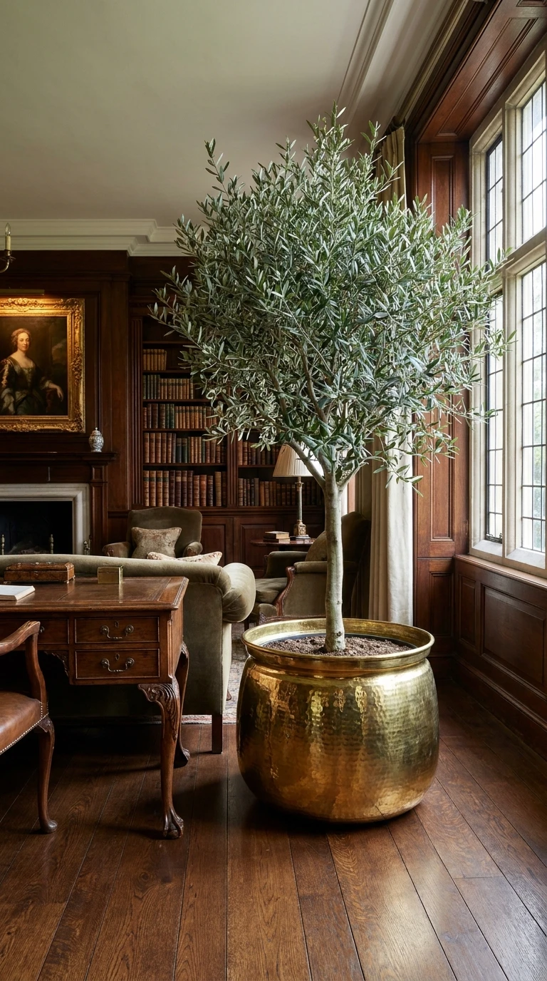 Intégrez des plantes en pots en céramique émaillée ou en cache-pots en laiton