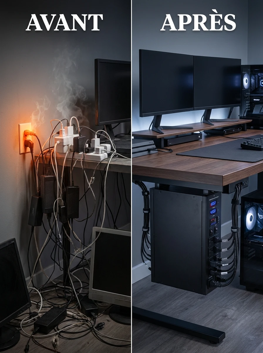 La chambre gaming : sécurité électrique renforcée