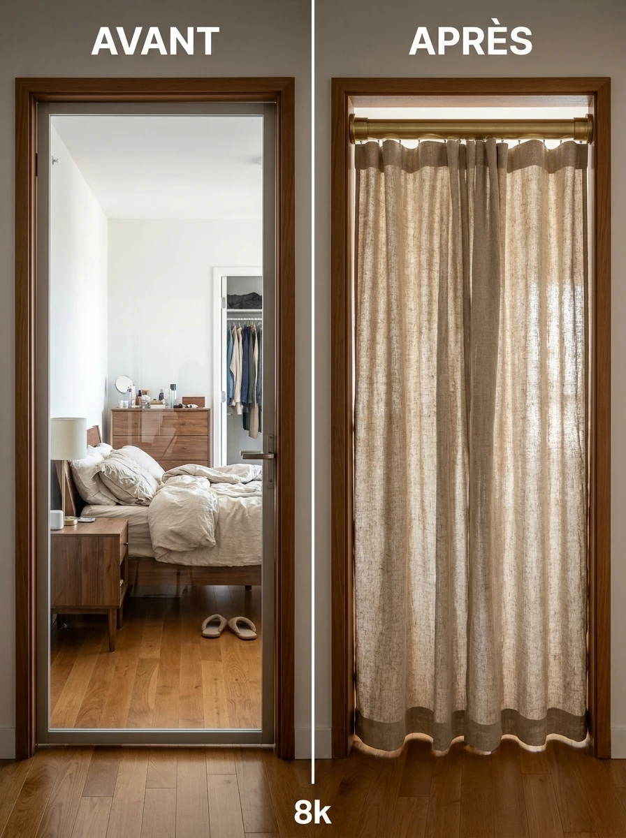 La chambre sans porte ou avec porte vitrée : trouver des alternatives