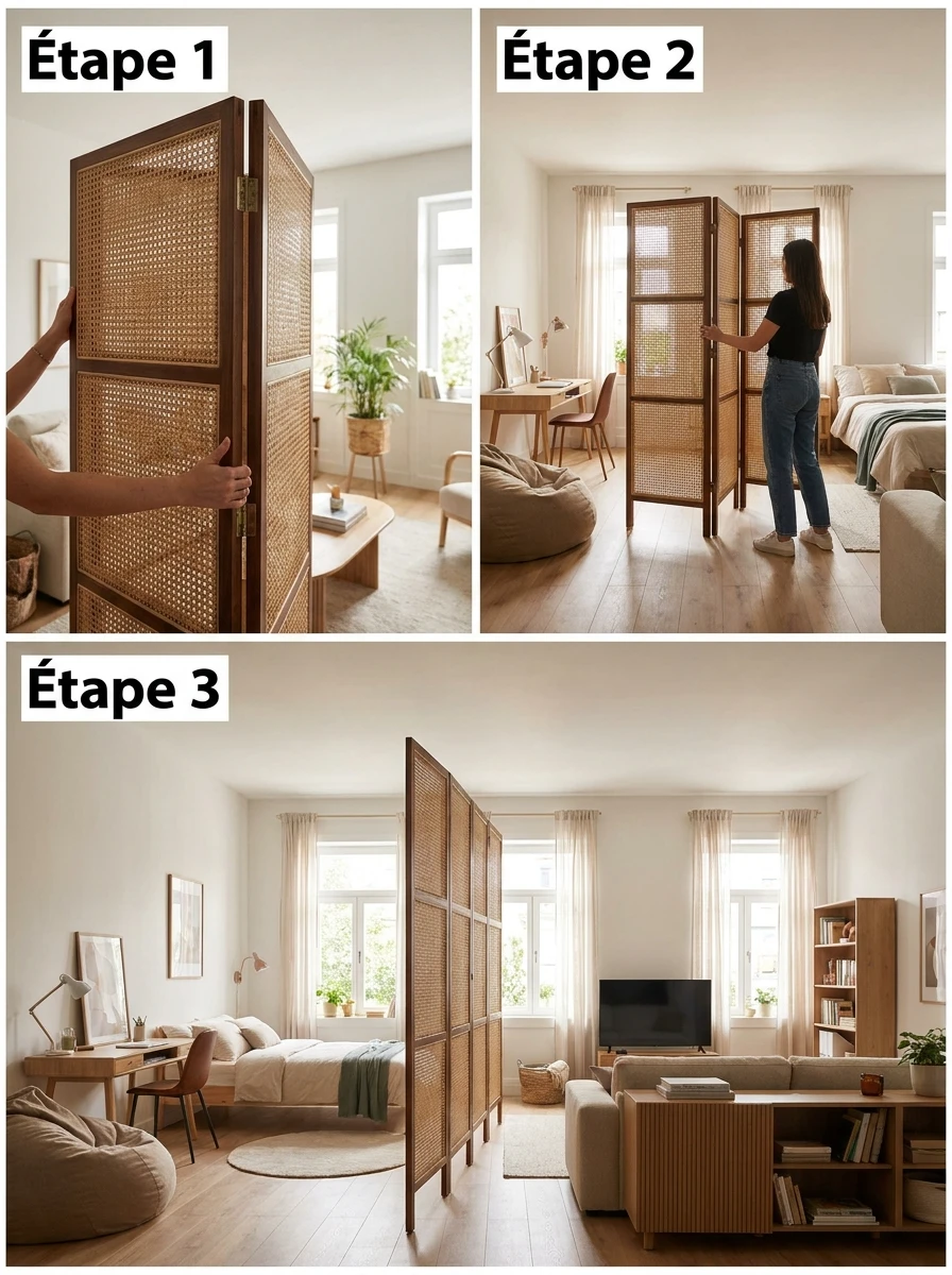 La cloison légère amovible pour la chambre partagée