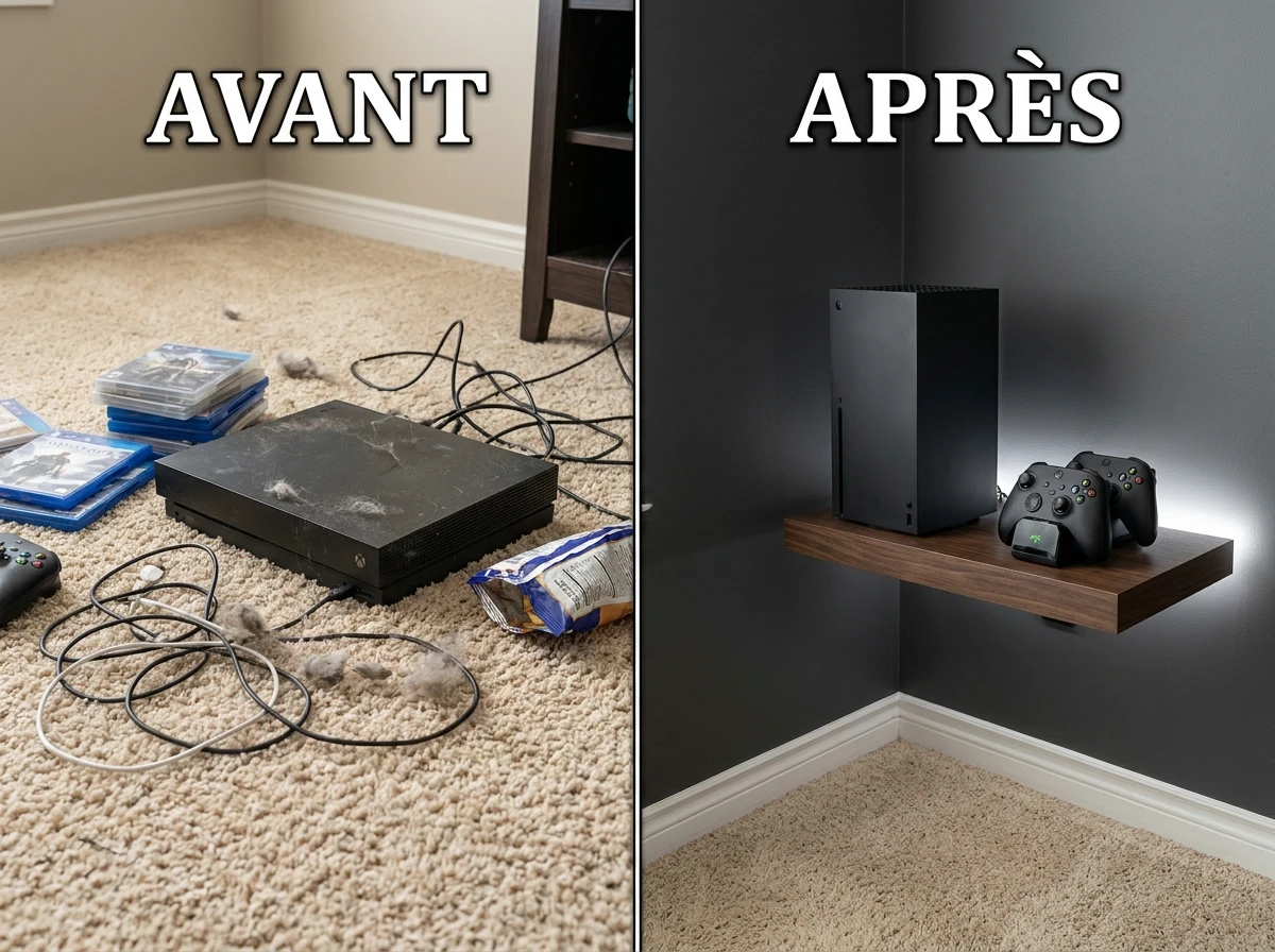 La console: rangée, pas entassée