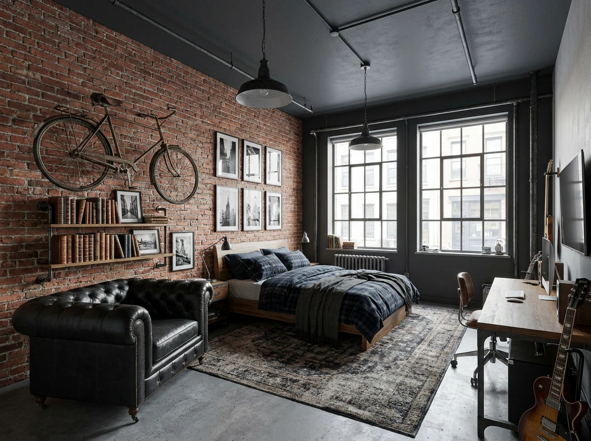 La version masculine : loft new-yorkais