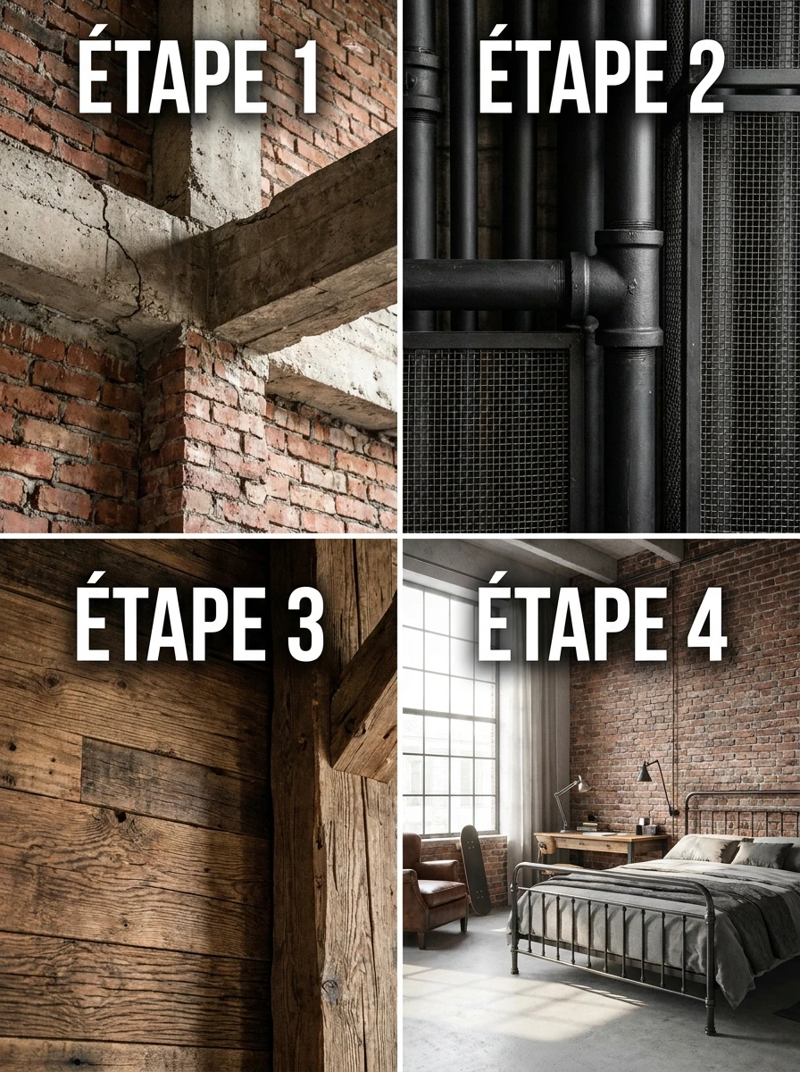 L'ADN du Style Industriel en Chambre d'Ado
