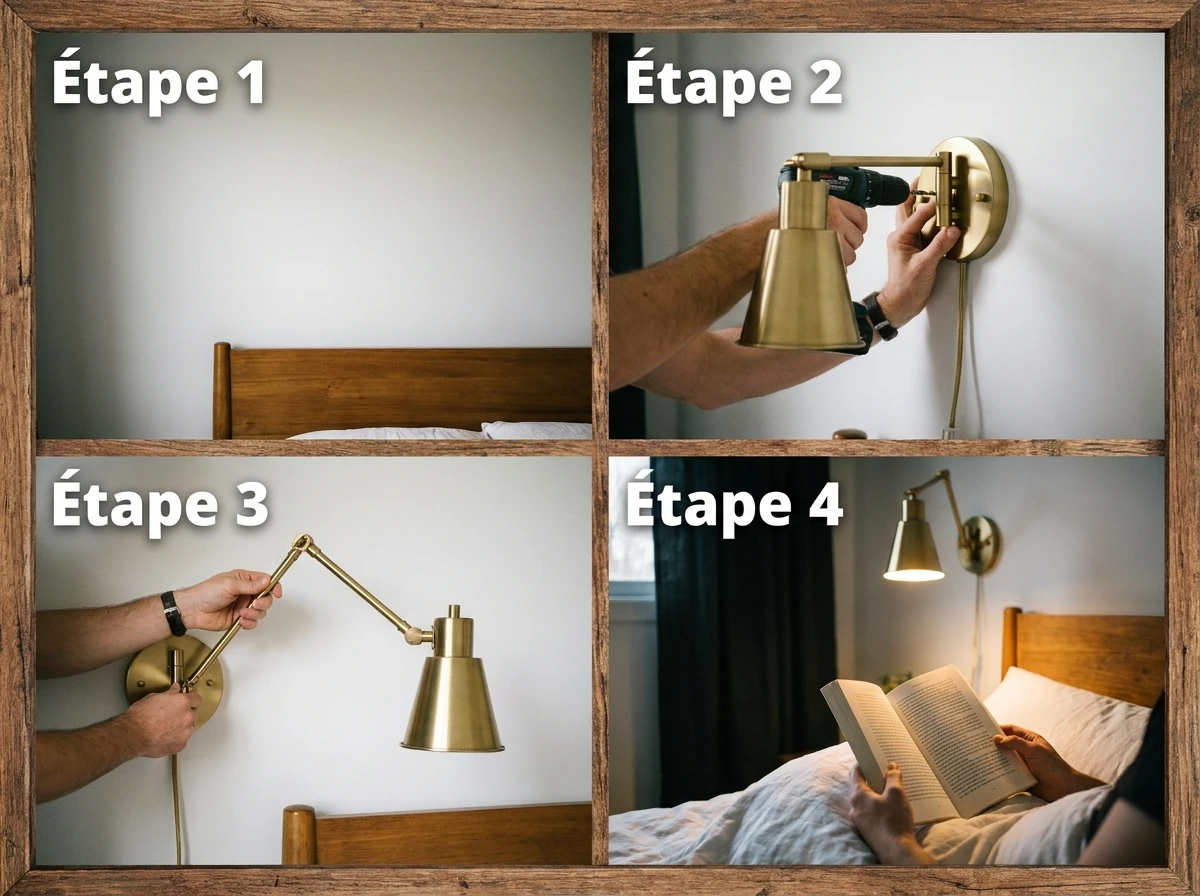 L'Applique Murale Liseuse au-dessus du Lit