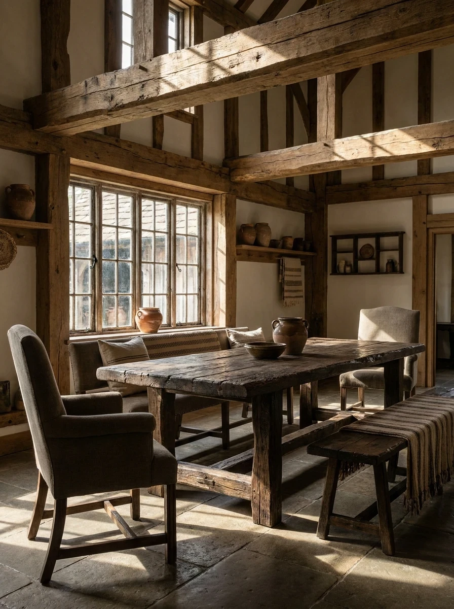 Le bois massif et patiné comme base du mobilier