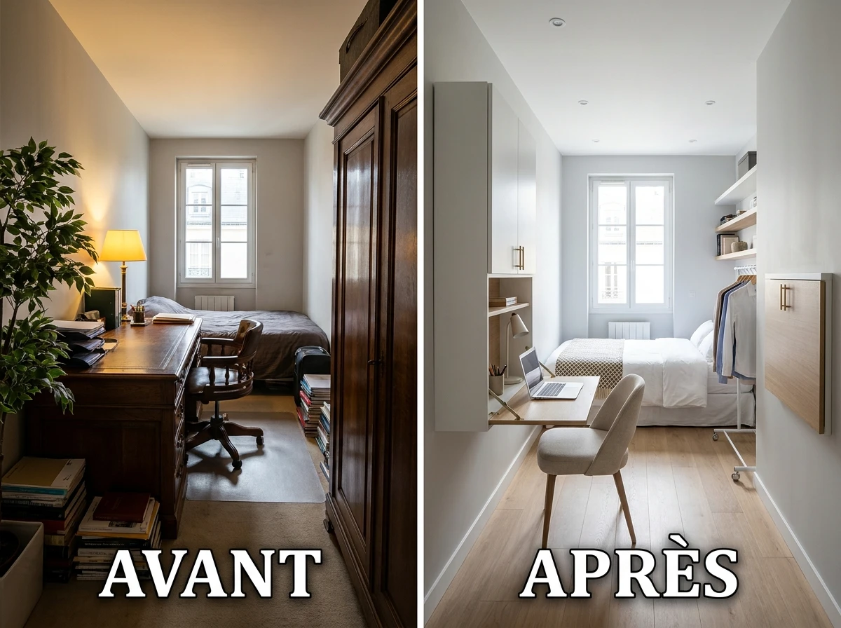 Le Bureau Secrétaire Rabattable: Pour les Tout Petits Espaces