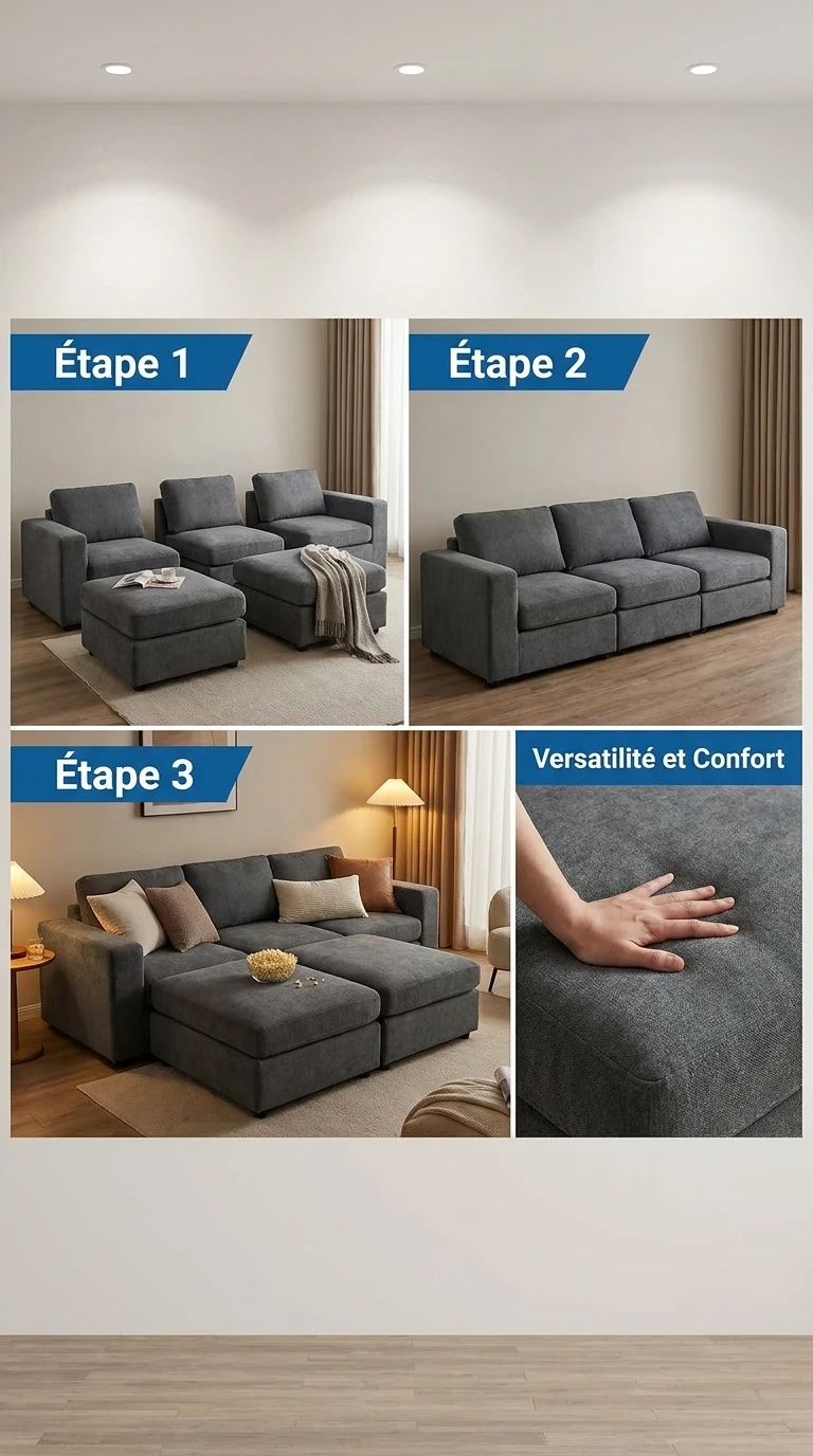 Le canapé modulable, pour s'adapter à toutes les situations