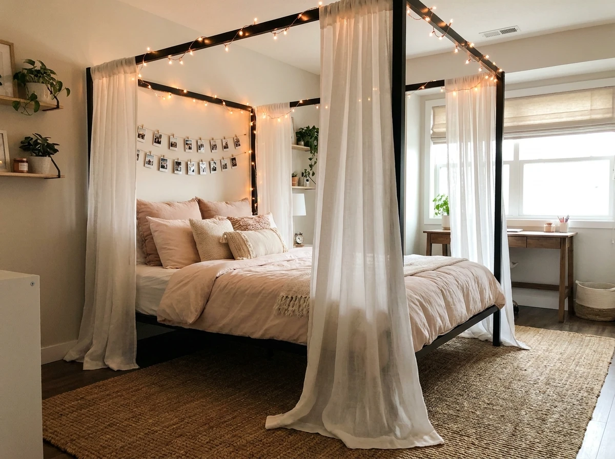 Le Lit Baldaquin Léger: Romantique et Cocooning