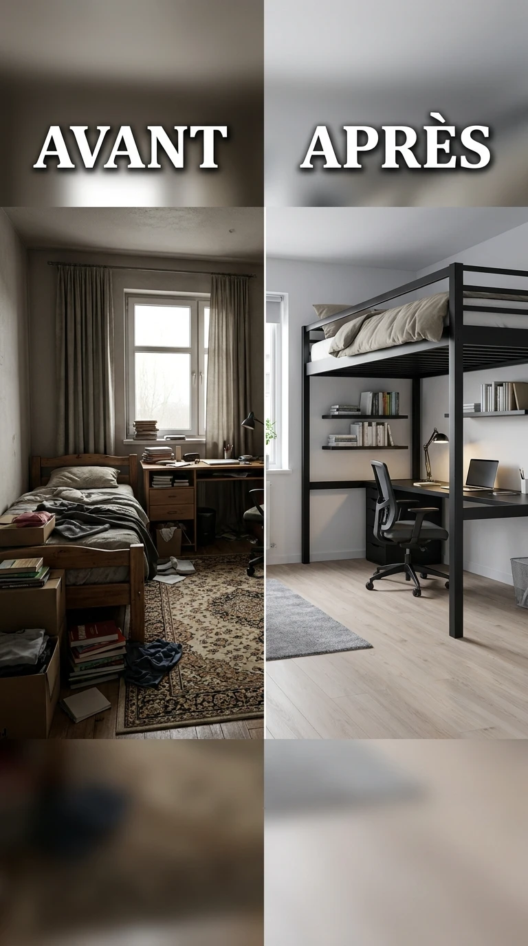Le Lit Mezzanine avec Bureau : Le Gain de Place Absolu