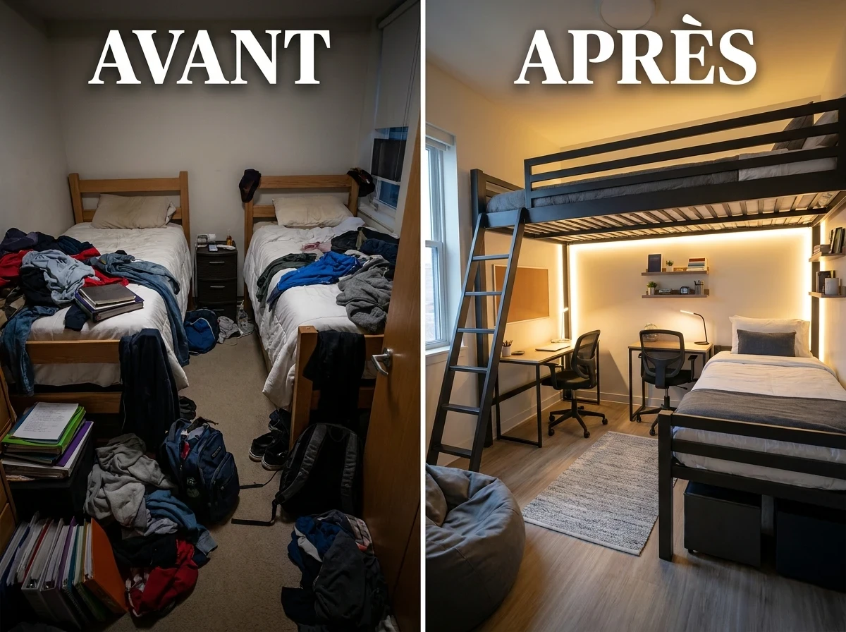 Le Lit Mezzanine avec Lit Dessous: Double Usage Vertical