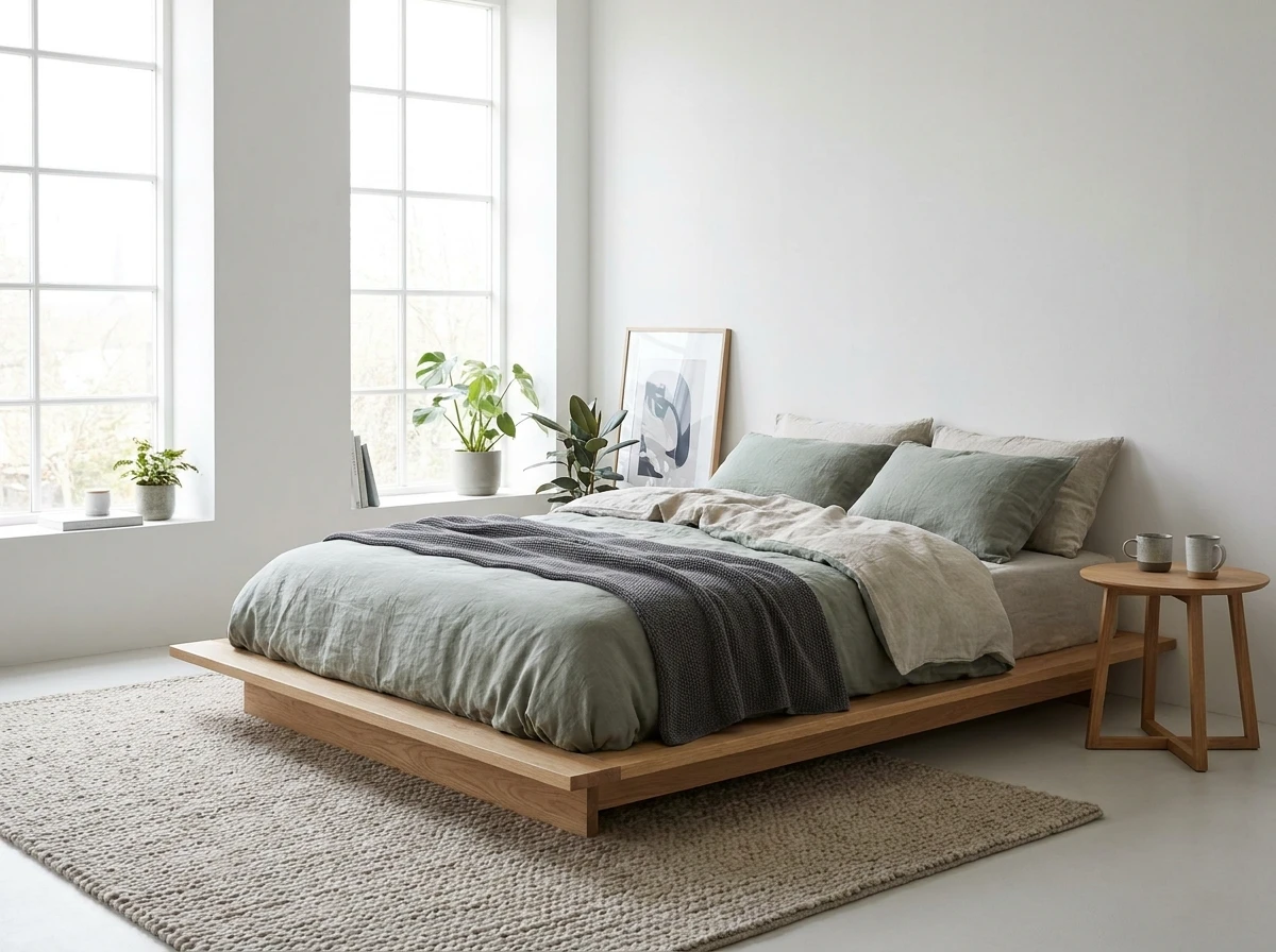Le Lit Plateforme Bas: Style Japonais-Scandinave
