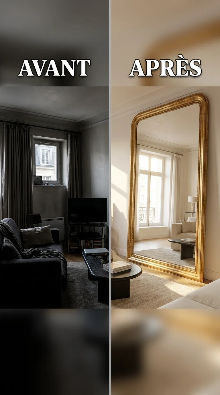 Le miroir face à la fenêtre